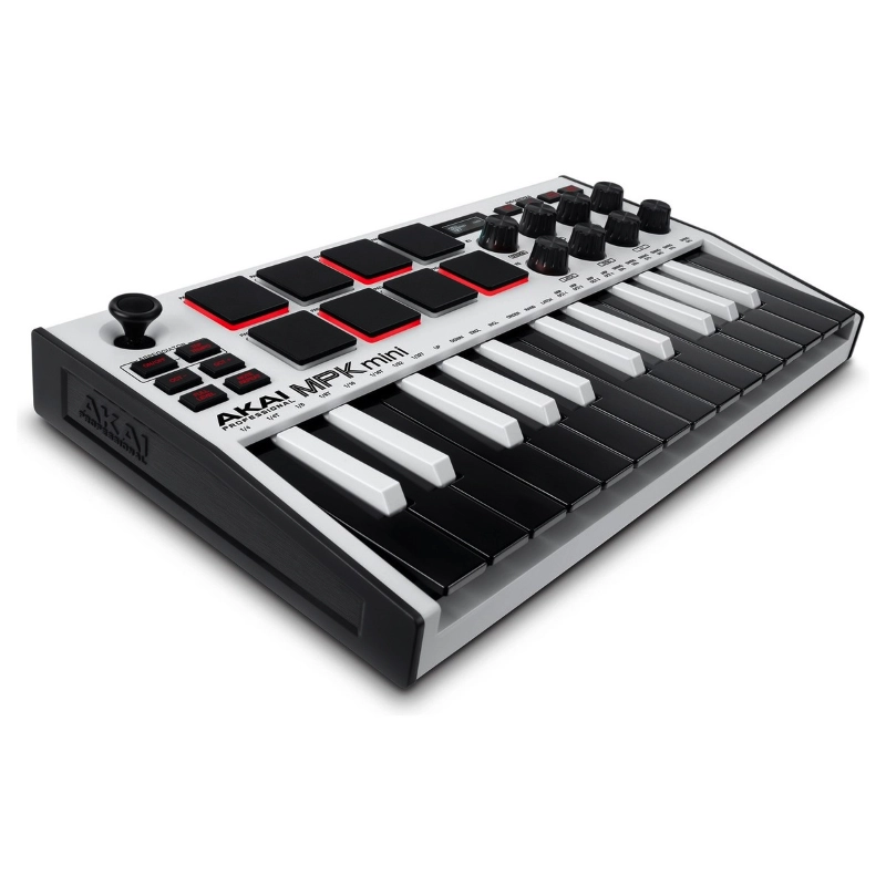 Akai Professional MPK Mini MK3 White Master Keyboard MIDI USB 25 Tasti Mini Bianca