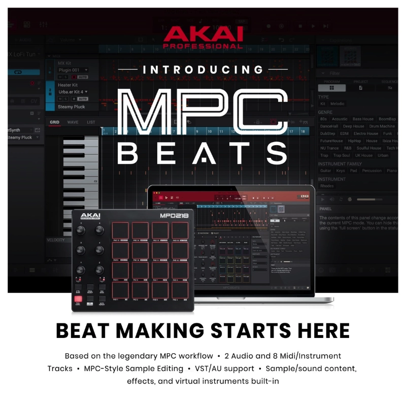 Akai Professional MPD218 Controller 16 Pad MIDI Over USB