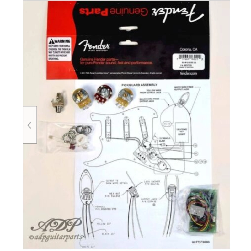 Fender Stratocaste Mid Boost Kit Pickups and Preamps 0057577000