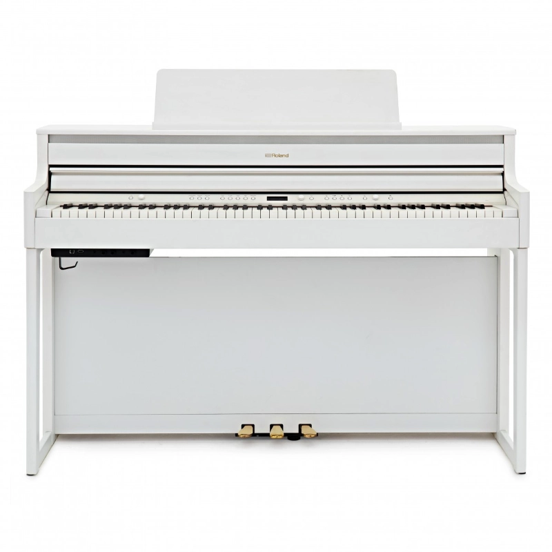 Roland HP704 WH Pianoforte Digitale 88 Tasti in Legno White con Mobile Bianco Satinato
