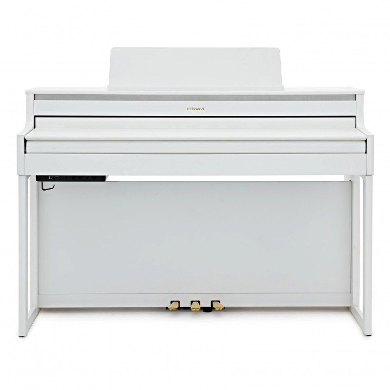 Roland HP704 WH Pianoforte Digitale 88 Tasti in Legno White con Mobile Bianco Satinato