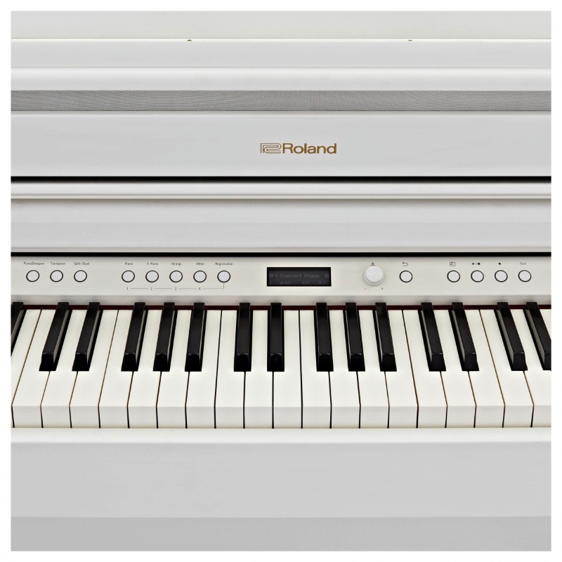 Roland HP704 WH Pianoforte Digitale 88 Tasti in Legno White con Mobile Bianco Satinato