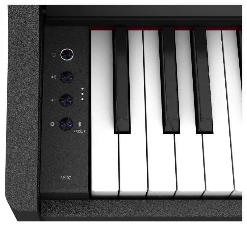 Roland RP107 BKX Pianoforte Digitale Amplificato con Mobile Nero Satinato