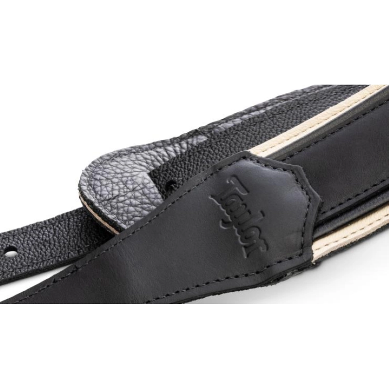 Taylor American Dream Leather Strap, White/Black, Taylor,2.5"