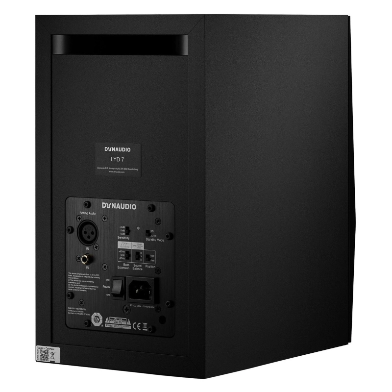 Dynaudio LYD7 Black Studio Monitor Biamplificato 7"/1" 100W Nero