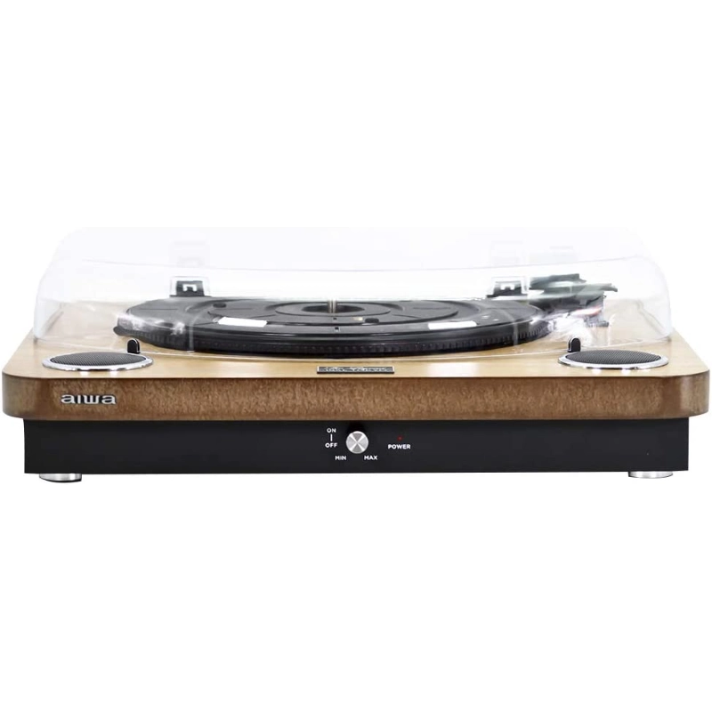 Aiwa GBTUR120 WD MKII Giradischi finitura legno amplificato 5w + 5W