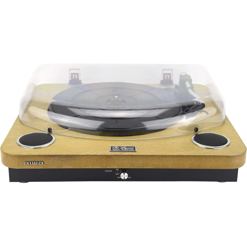 Aiwa GBTUR120 WD MKII Giradischi finitura legno amplificato 5w + 5W