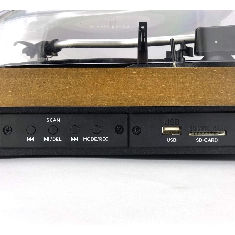 Aiwa GBTUR120 WD MKII Giradischi finitura legno amplificato 5w + 5W