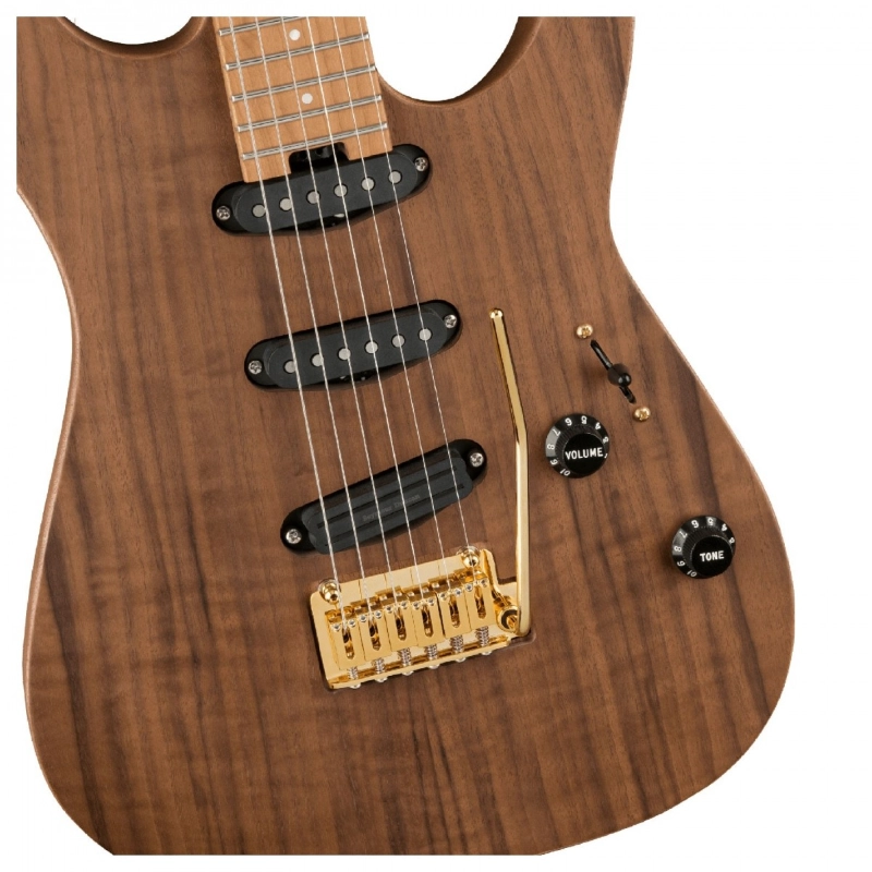 Charvel Pro-Mod DK22 SSS 2PT CM Mahogany with Walnut, Caramelized Maple Fingerboard, Natural 2969016557