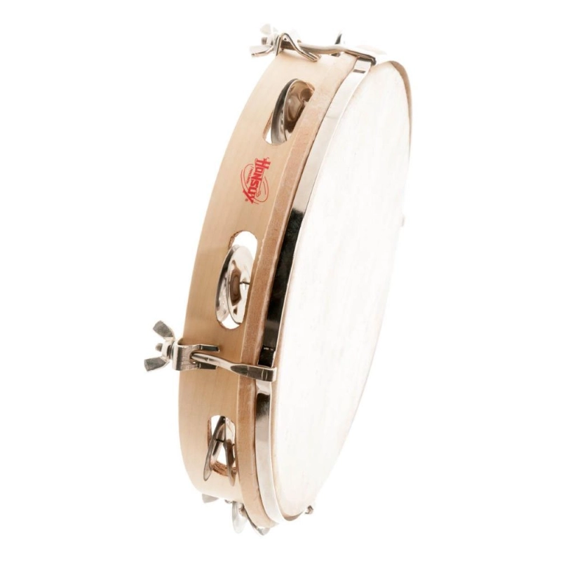 Honsuy 4115 Tamburello cm.25 pelle naturale, 7 paia piattini