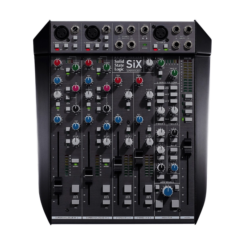 Solid State Logic SSL SiX Mixer Desktop 6 Canali Analogico con 2 Preamplificatori Microfonici