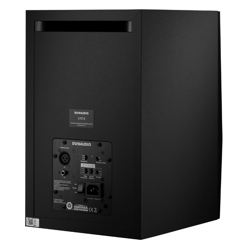Dynaudio LYD8 Black Studio Monitor Biamplificato 8"/1" 100W Nero
