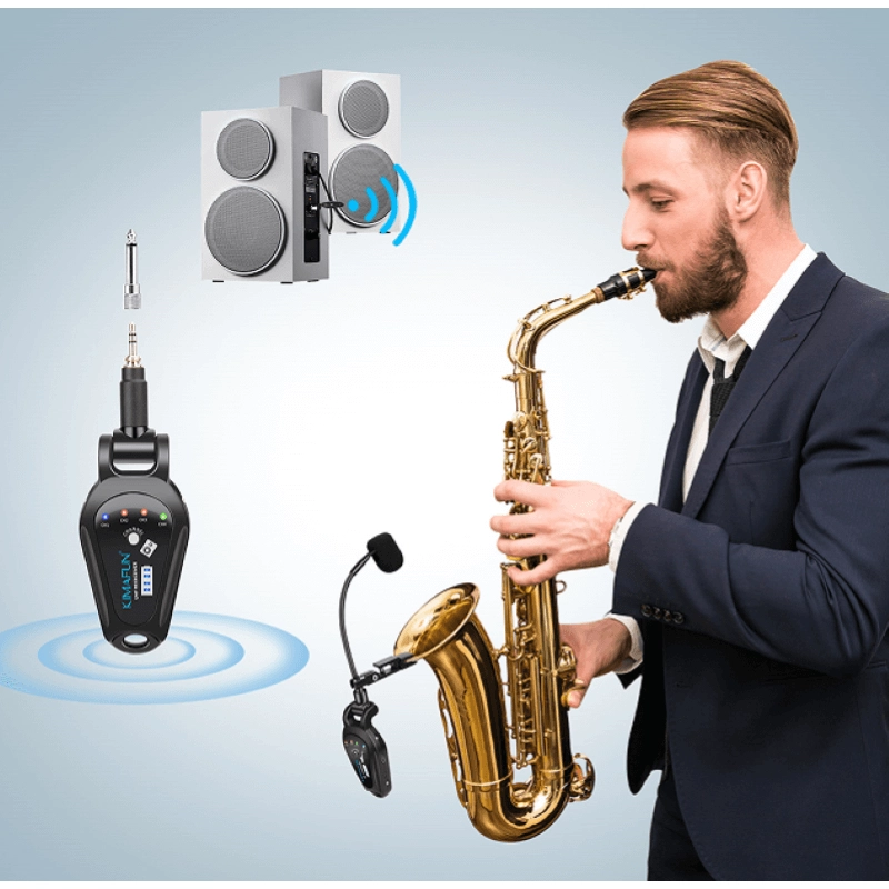 Kimafun KMG308A Radiomicrofono per Strumenti a Fiato e Percussioni