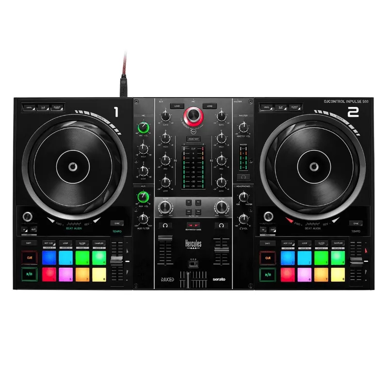 Hercules DJ Inpulse 500 Controller DJ 2 Canali con Interfaccia Audio USB
