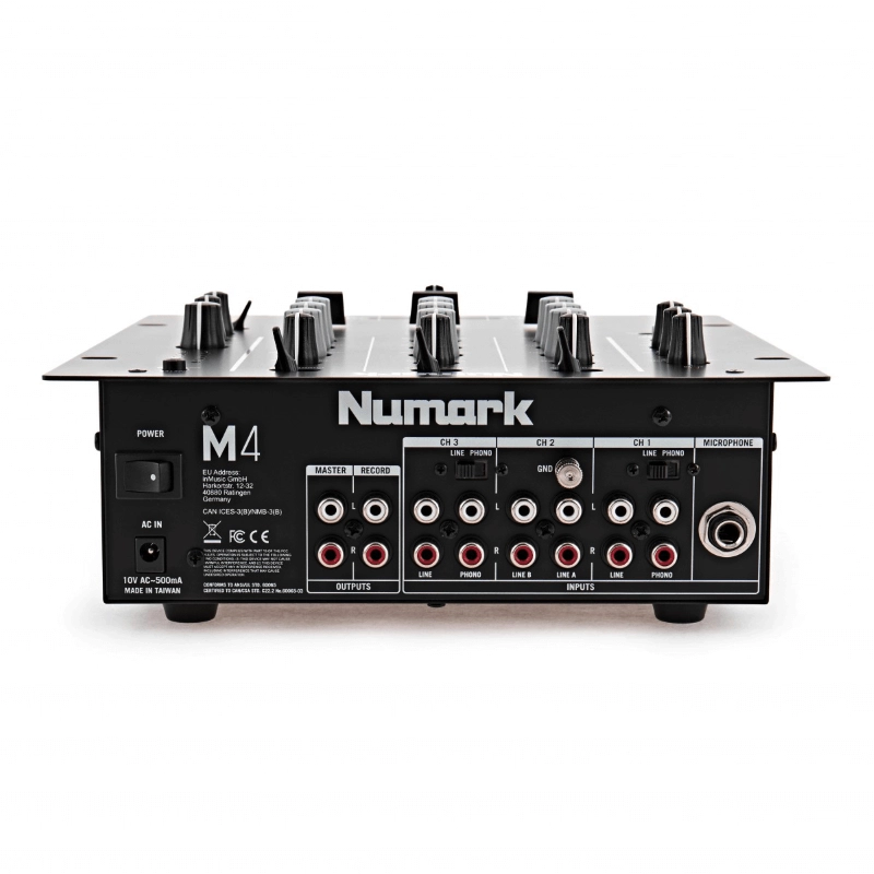 Numark M4 Black Mixer 3 Canali per DJ Nero