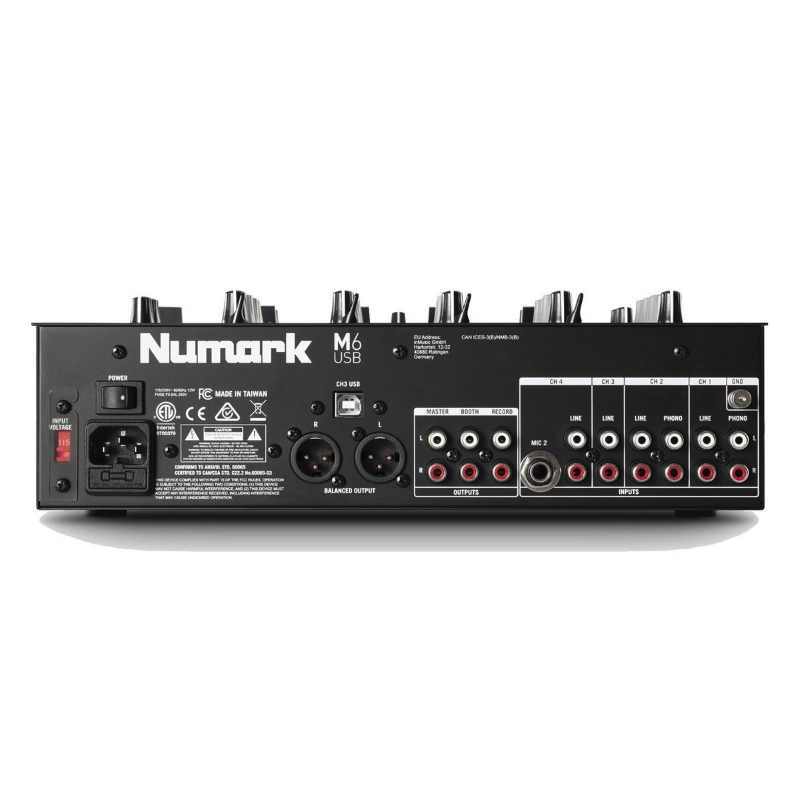 Numark M6 USB Black Mixer DJ 6 Canali con Scheda Audio Nero