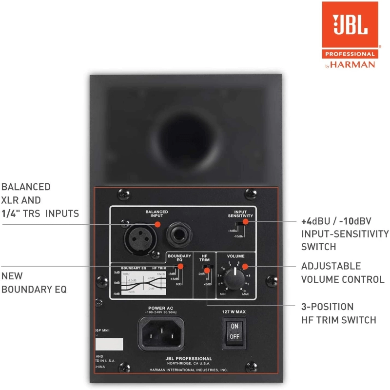 B-Stock JBL 305P MKII Monitor da Studio Amplificato 5" 82W