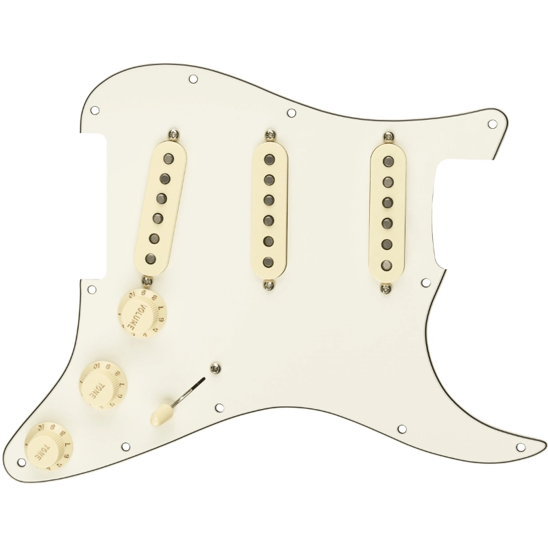 Fender Pre-Wired Strat® Pickguard, Original '57/'62 SSS Parchment 11 Hole 0992345509