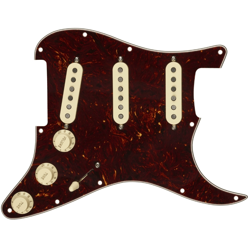 Fender Pre-Wired Strat® Pickguard, Custom Shop Fat 50's SSS Tortoise Shell 11 Hole 0992340500