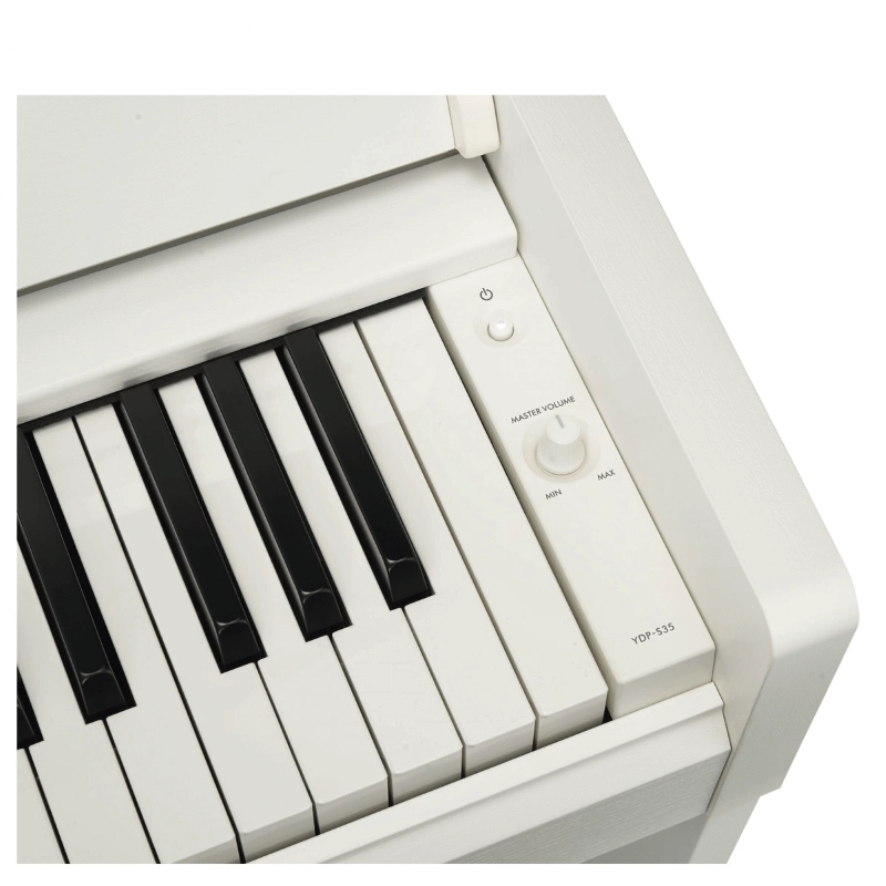 Yamaha YDP S35WH White Pianoforte Digitale 88 Tasti Pesati con Mobile Bianco Satinato