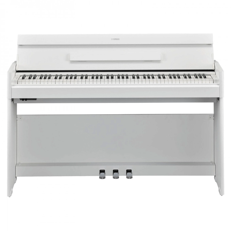 Yamaha YDP S55WH White Pianoforte Digitale 88 Tasti Pesati con Mobile Bianco Satinato