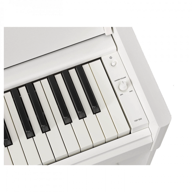 Yamaha YDP S55WH White Pianoforte Digitale 88 Tasti Pesati con Mobile Bianco Satinato