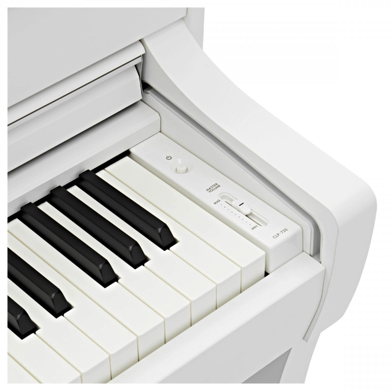 Yamaha CLP735WH White Pianoforte Digitale 88 Tasti Pesati con Mobile Bianco Satinato