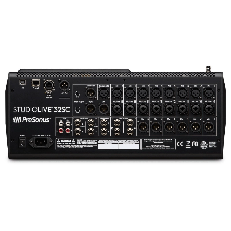 PreSonus StudioLive 32SC Serie III Mixer Digitale 32 Canali e Interfaccia Audio USB Montabile a Rack