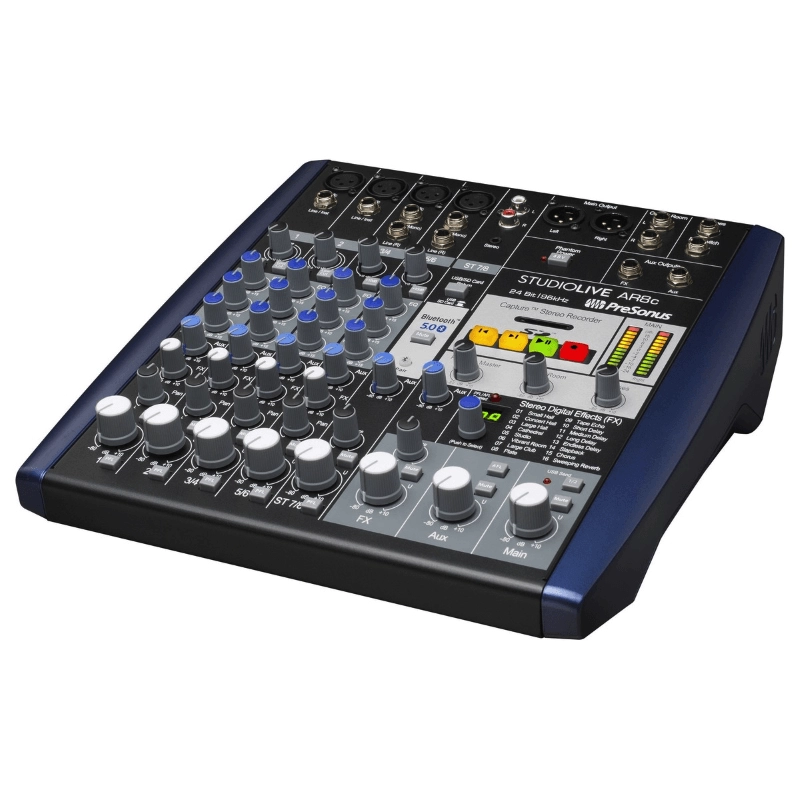 PreSonus StudioLive AR8C USB Mixer Ibrido Analogico/Digitale 8 Canali Registratore 8 Tracce e Interfaccia Audio USB