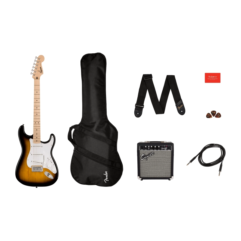 Fender Squier Sonic™ Stratocaster® Pack, 2-Color Sunburst, Gig Bag, 10G 0371720603