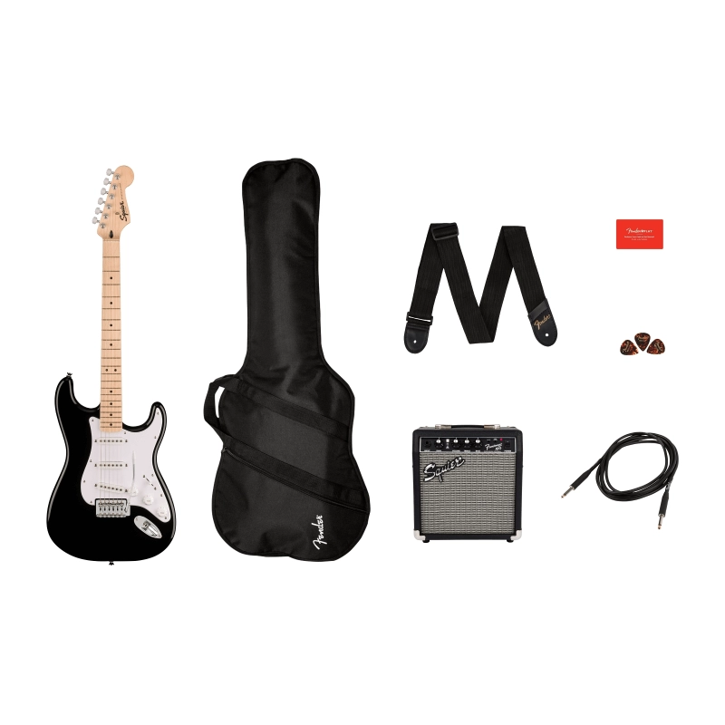 Fender Squier Sonic™ Stratocaster® Pack, Black, Gig Bag,10G 0371720606
