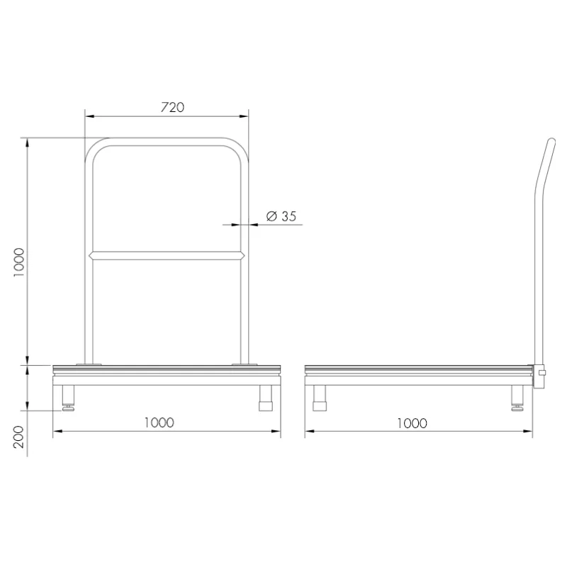 Podio per direttore d'orchestra TDM-09 mt.1x1