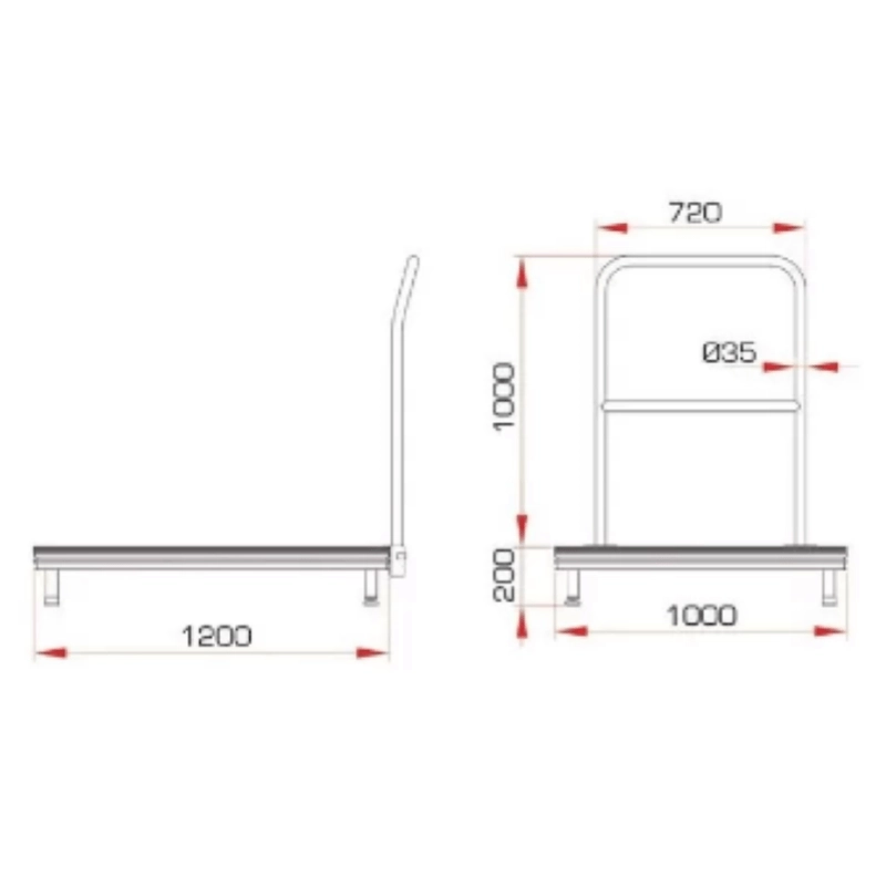 Podio per direttore d'orchestra TDM-09 mt.1x1