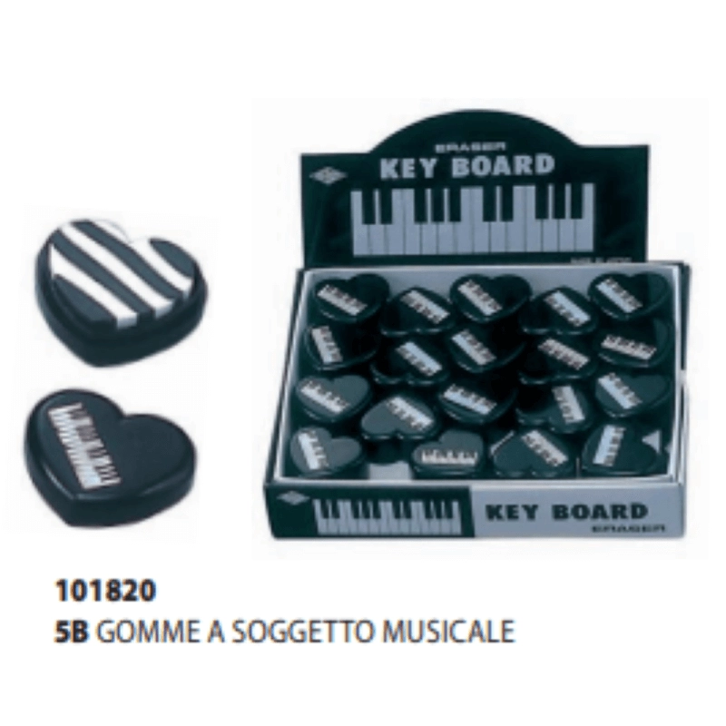 GOMMA 5B a forma di cuore con tastiera