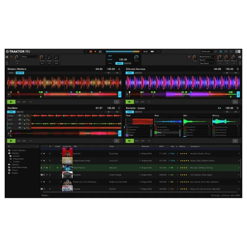 Native Instruments Traktor Kontrol S4 MK3 Superficie di Controllo a 4 Canali USB per DJ