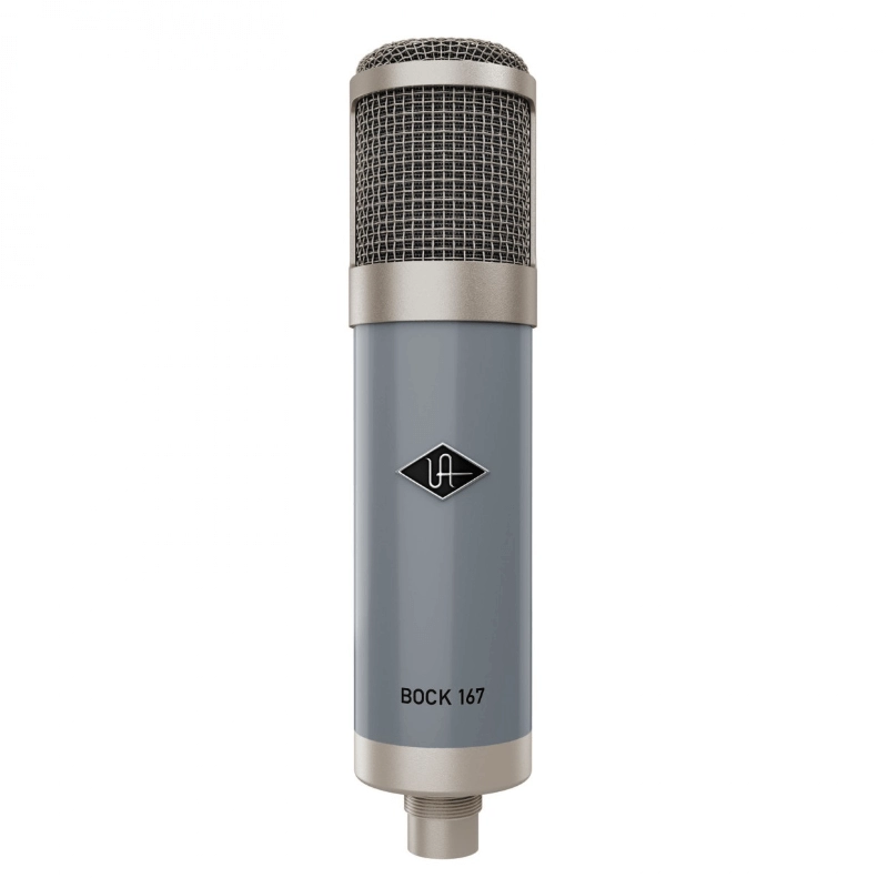 Universal Audio UA Bock 167 Tube Condenser Mic Microfono a Condensatore Valvolare a Diaframma Largo con Alimentatore