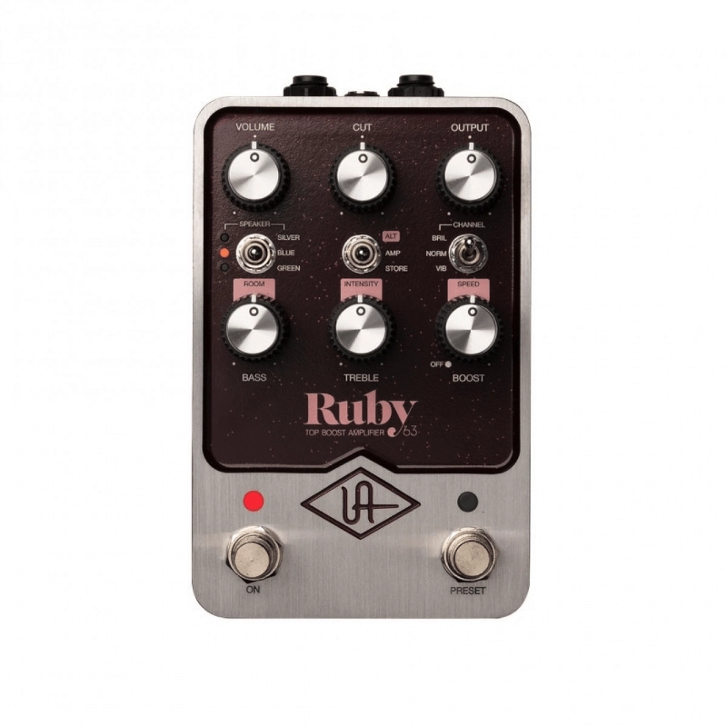 Universal Audio UAFX Ruby '63 Top Boost Amplifier Effetto Boost a Pedale per Chitarra