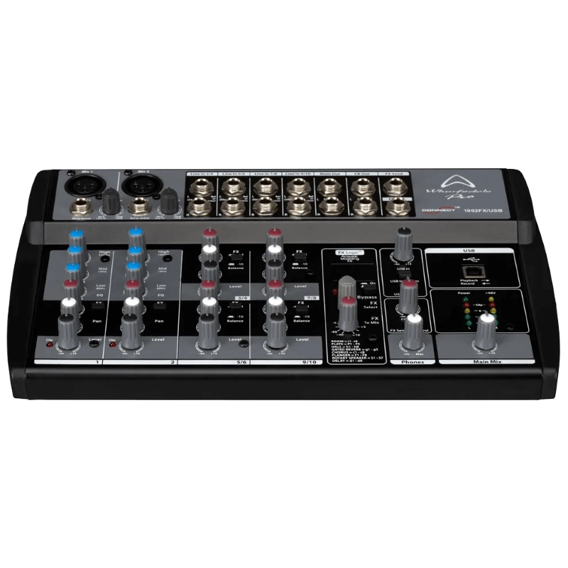 Wharfedale Connect 1002 FX USB Mixer audio a 10 canali con Multieffeto Integrato