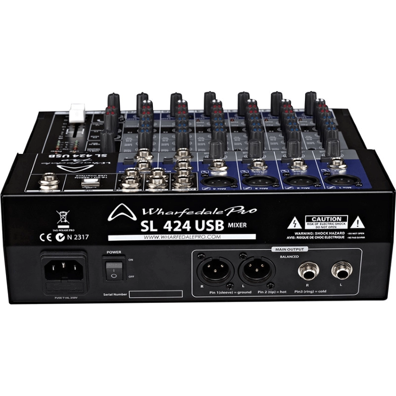 Wharfedale SL424 USB Mixer 8 canali