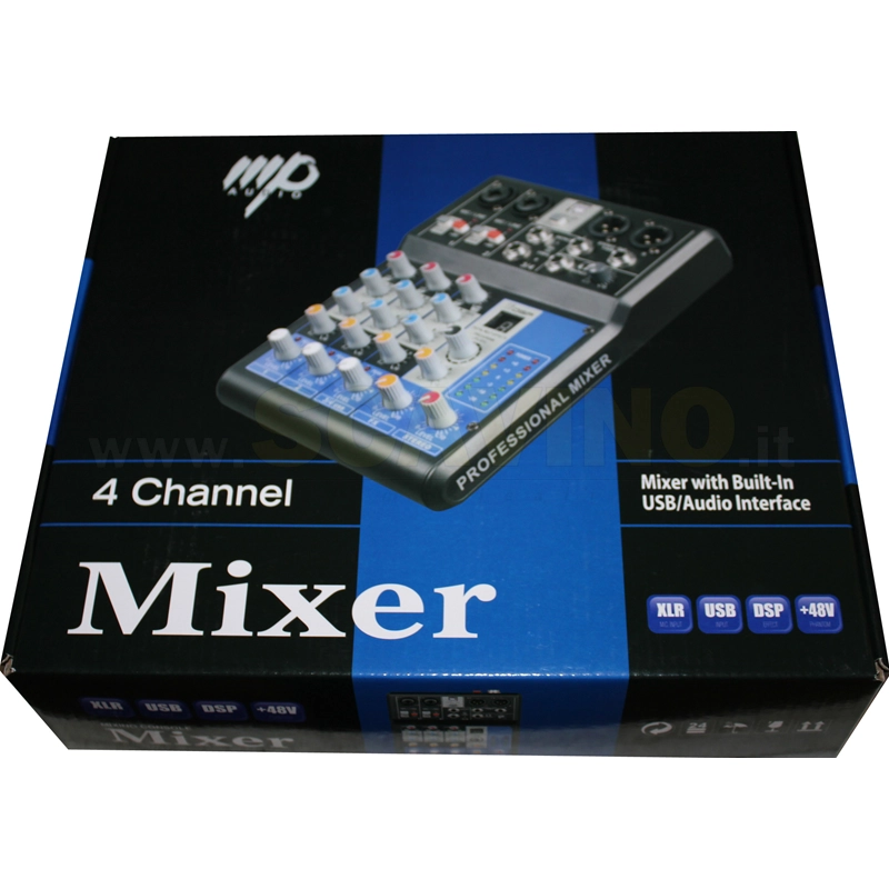 MPAudio MC04X mixer 4 canali con effetti