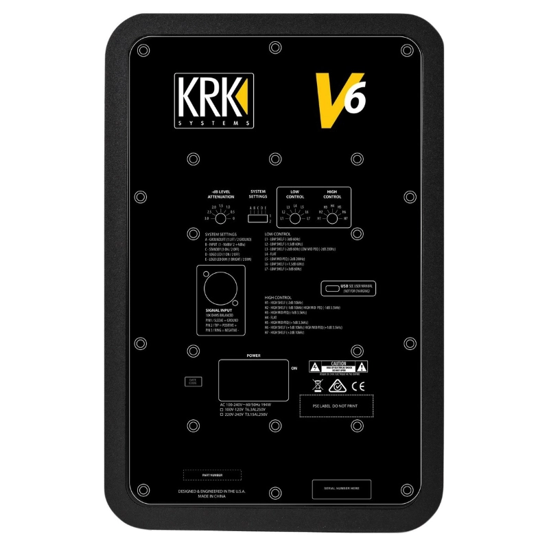 KRK V6 S4 Black Monitor da Studio Attivo 6.5"/1" a 2 Vie 155W Nero