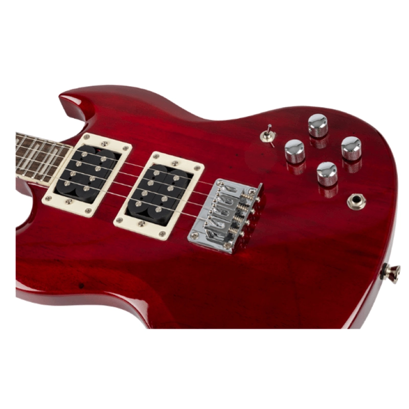 Flight Ukulele Tenore PIONEER Solid Body Cherry Red Electric