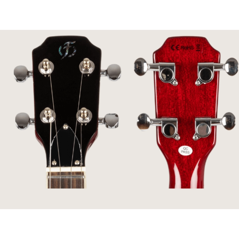 Flight Ukulele Tenore PIONEER Solid Body Cherry Red Electric