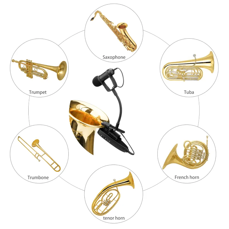 Kimafun KMG308A Radiomicrofono per Strumenti a Fiato e Percussioni