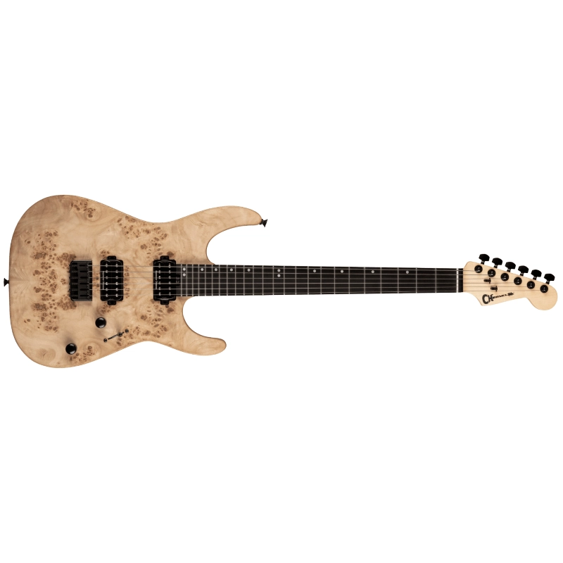 Charvel Pro-Mod DK24 HH HT E Mahogany with Poplar Burl, Ebony Fingerboard, Desert Sand