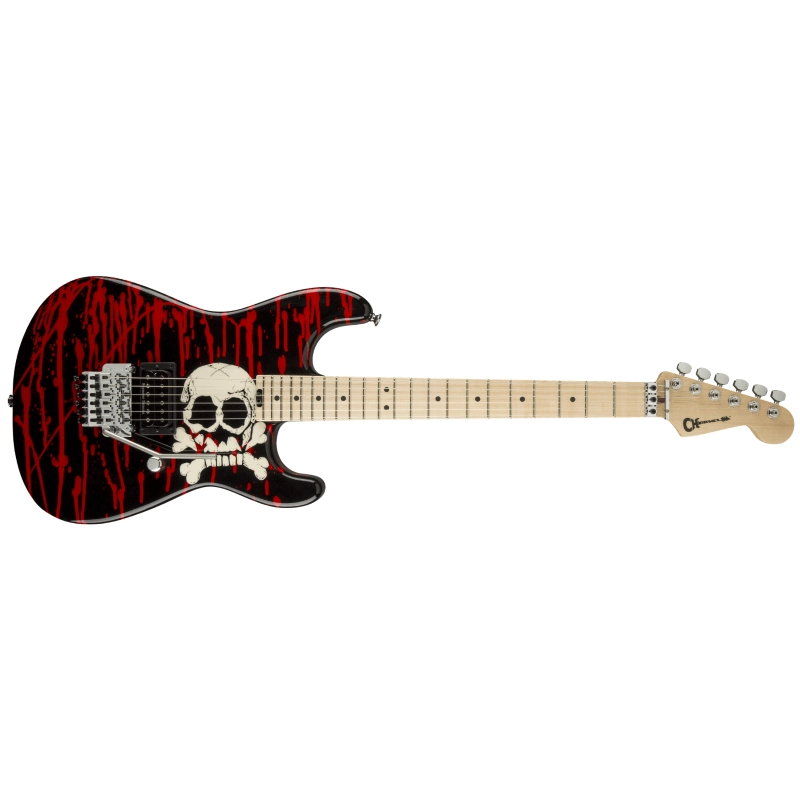 Charvel Warren DeMartini Signature Pro-Mod Blood and Skull, Maple Fingerboard, Blood and Skull