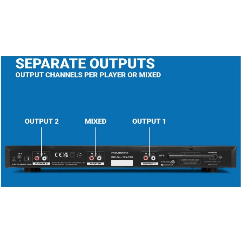 Vonyx VX2USB MK2 Twin USB/SD/BT player 1U
