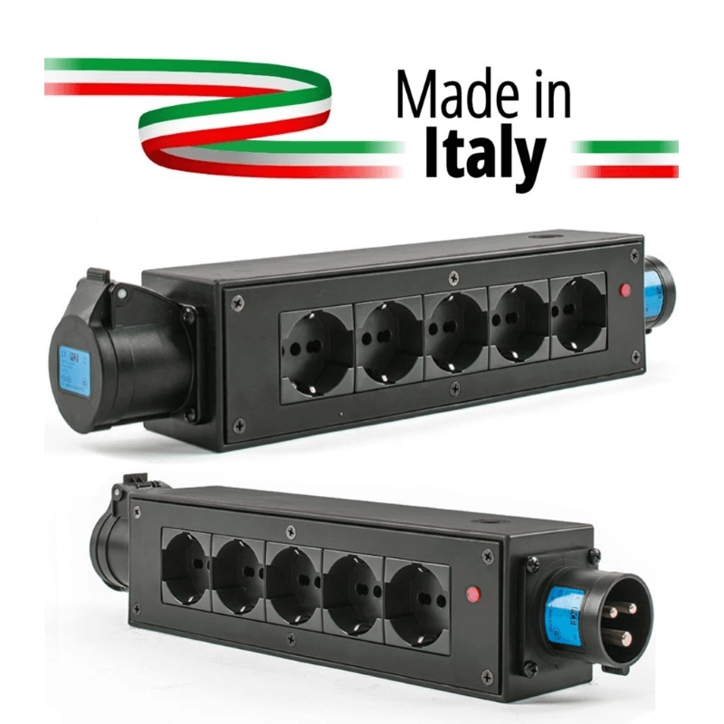 POWER-BOX Multipresa ingresso 16A 5 multipresa e Uscita 16A