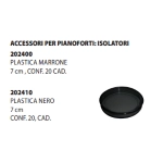 Isolatori Plastica Neri cm7 per Pianoforte