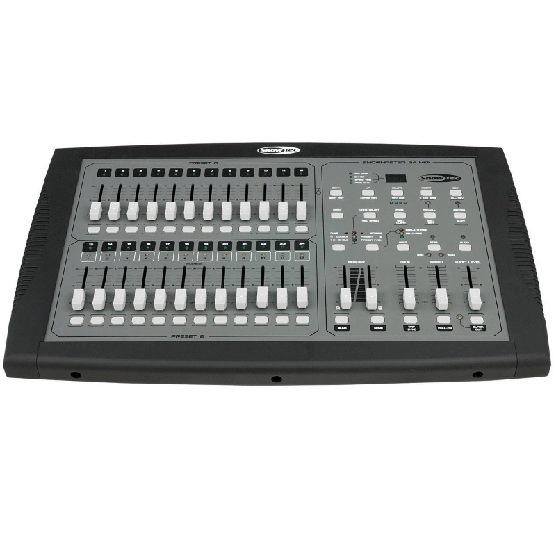 SHOWTEC SHOWMASTER 24 MK2 CENTRALINA LUCI MIDI DMX 24 CANALI 12+12 PRESET 48 SCENE 999 PASSI